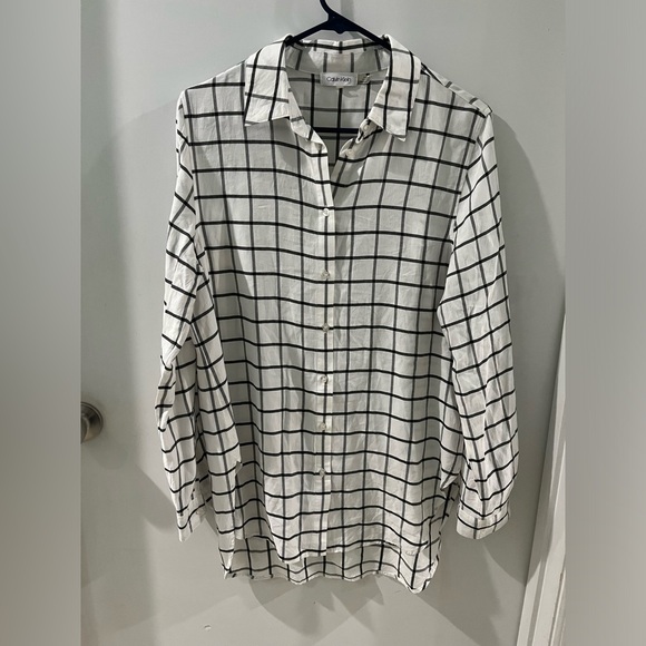 Calvin Klein Checkered Button Up Shirt, size small - Picture 1 of 4